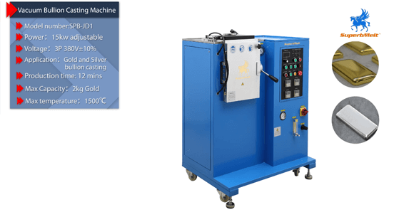  Máquina para fabricar barras de vacío para hacer lingotes de oro de calidad -SuperbMelt