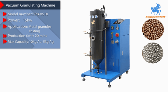 Máquina de granulación al vacío para fundición de oro y plata - SuperbMelt